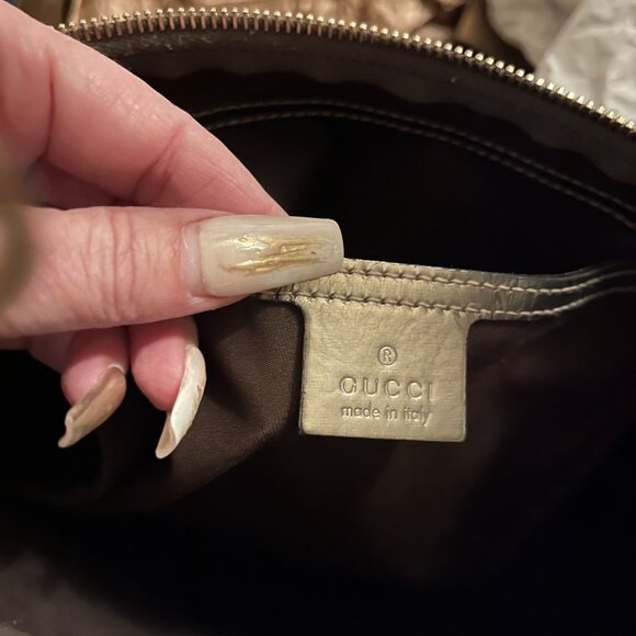 Authentic Brown Gucci Monogram GG Plus Joy Hobo Purse - Picture 12 of 16